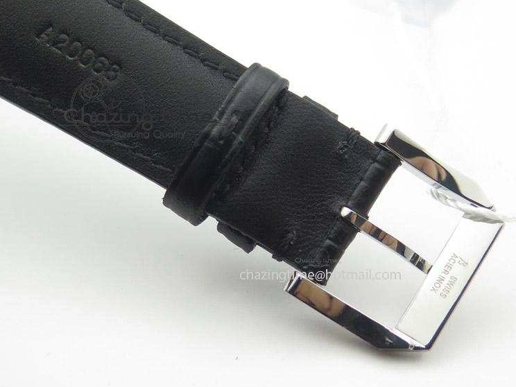 MIROTIME 0121 Portuguese IW545407 Black Dial ZF 1:1 Best Edition On Dark Blue Leather Strap DailyWear 7337